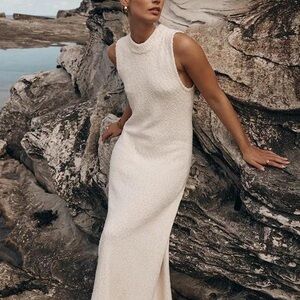 Dissh knit cream dress